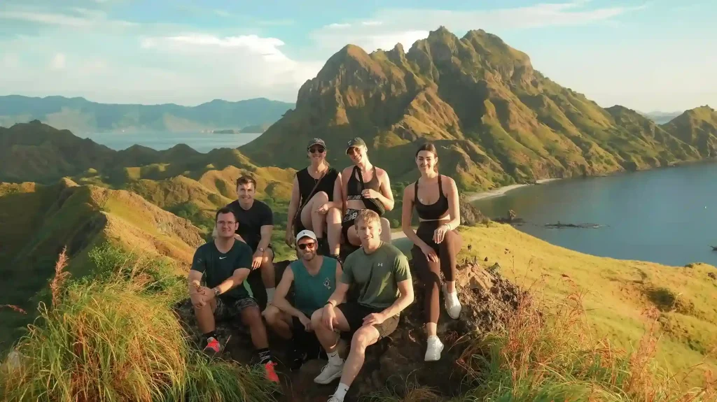Padar Island viewpoint over three bays
